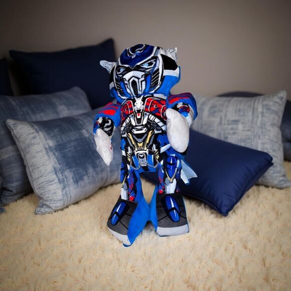 Build A Bear Optimus Prime Transformer Jointed Bear Plush 16" - Picture 1 of 5